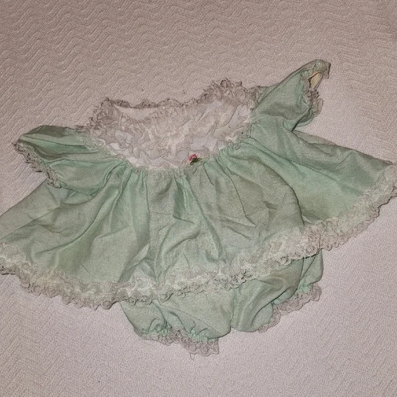 Cabbage Patch Doll Mint Green Ruffled Dress w Bloomers Outfit - Picture 2 of 7